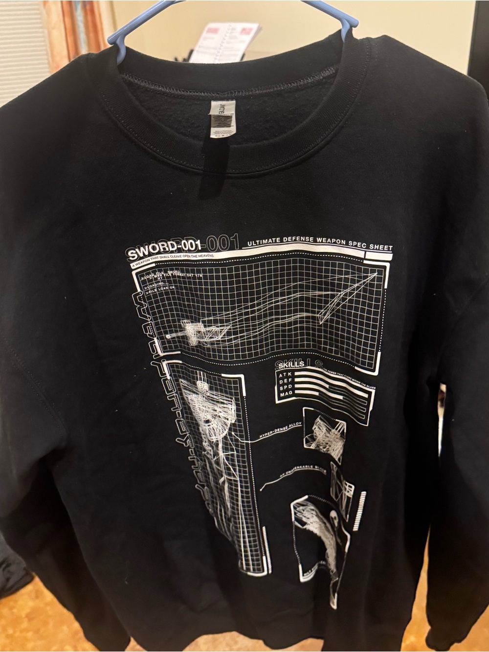 Sword-001 Sweater Pullover Crewneck Cotton Medium Video Games